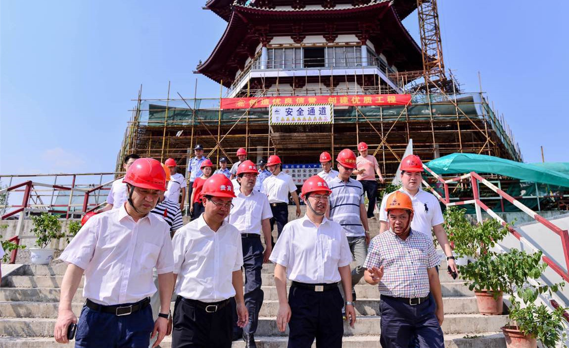 省委常委、省公安厅厅长徐加爱视察万佛塔项目